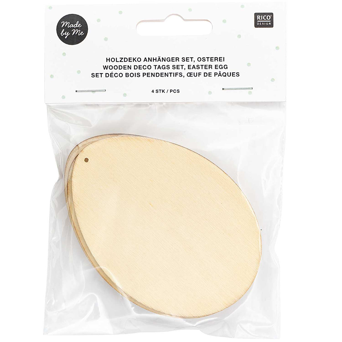 Holzdekoanhänger-Set 'Osterei / 4teilig'