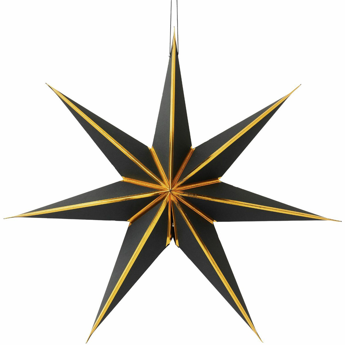 Papierstern, Schwarz/Gold RicoDesign