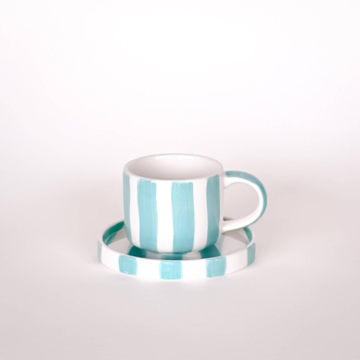 Magazin Minori Espresso Set Stripes - amalfi mint (2er Set - 4 Teile)
