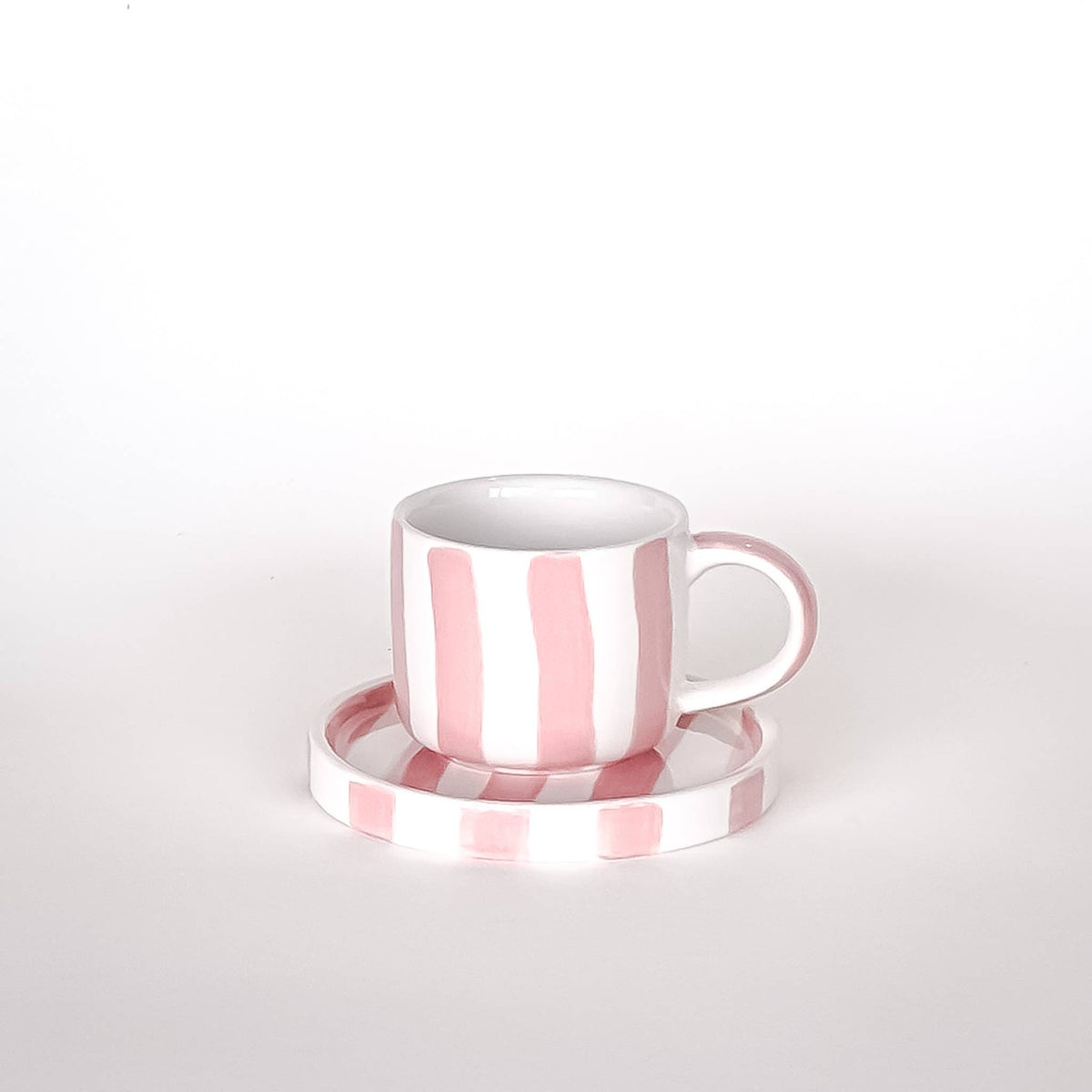 Magazin Minori Espresso Set Stripes - incanto rose (2er Set - 4 Teile)