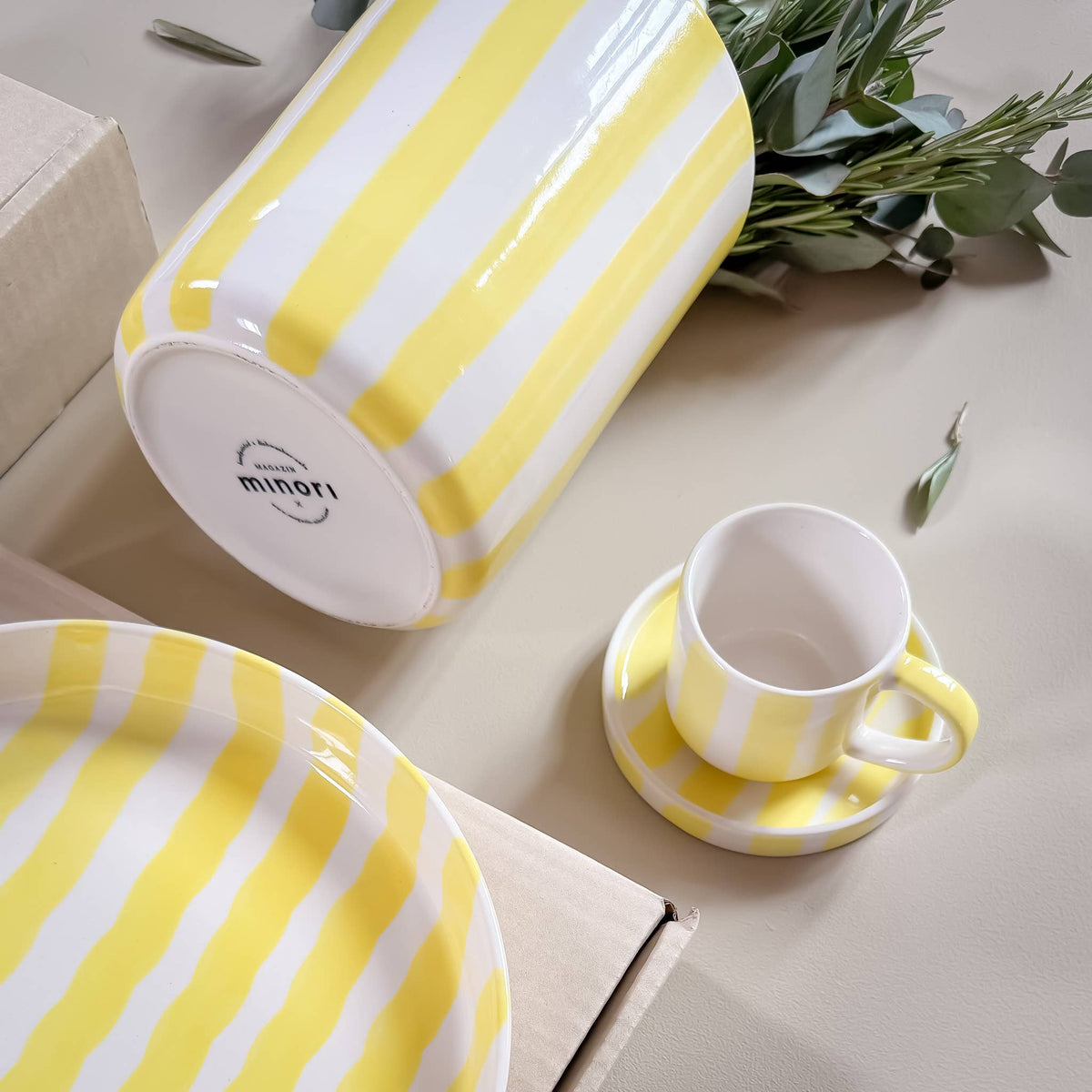 Magazin Minori Teller Stripes - spiaggia yellow