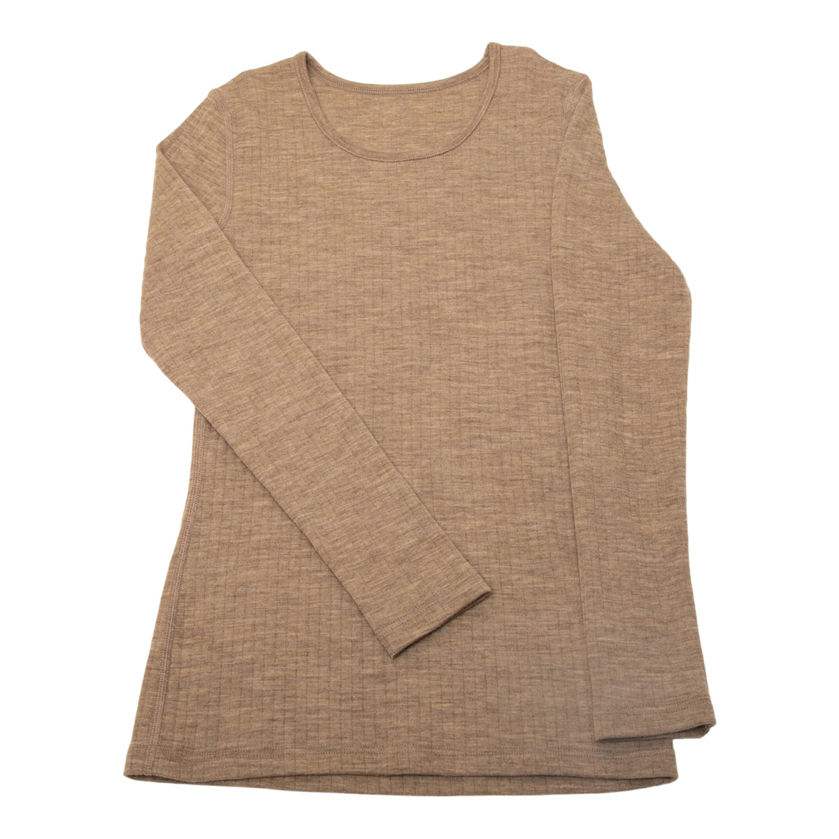 EINZELSTÜCK Gr XS JOHA Merinowolle Longsleeve für Erwachsene 'BEIGE'