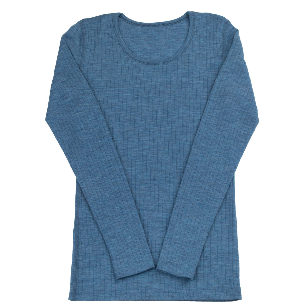JOHA Merinowolle Longsleeve für Erwachsene 'denim blau'