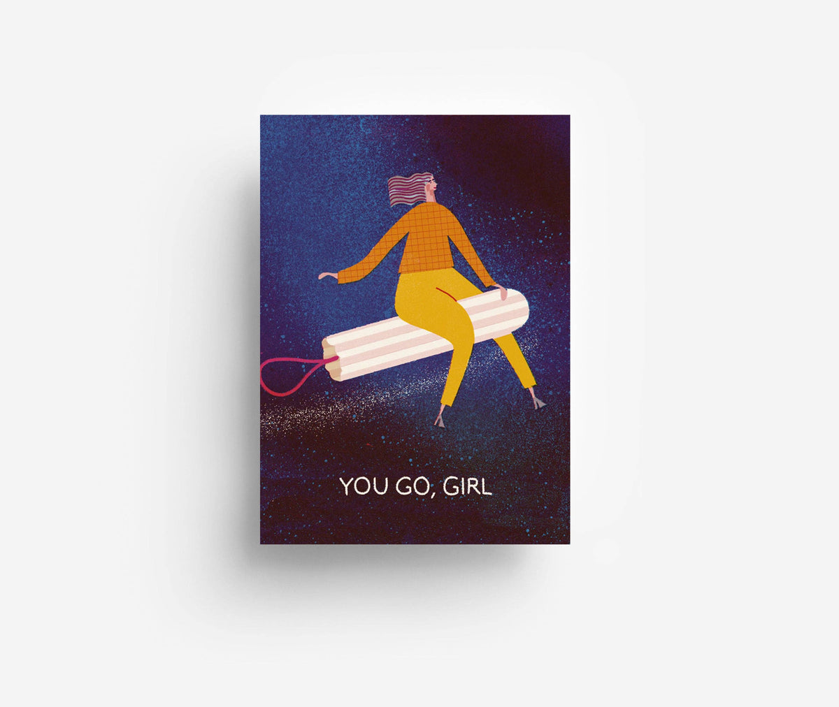 Go Girl Postkarte DIN A6