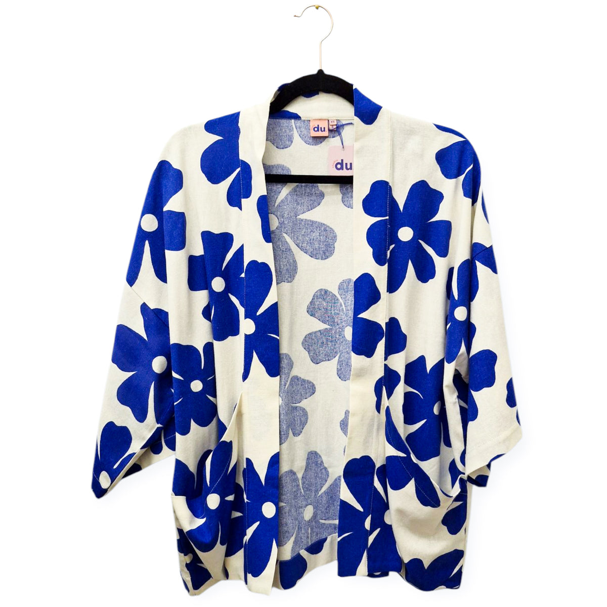 Studio du. Kimono Viskose Leinen 'Blumen'