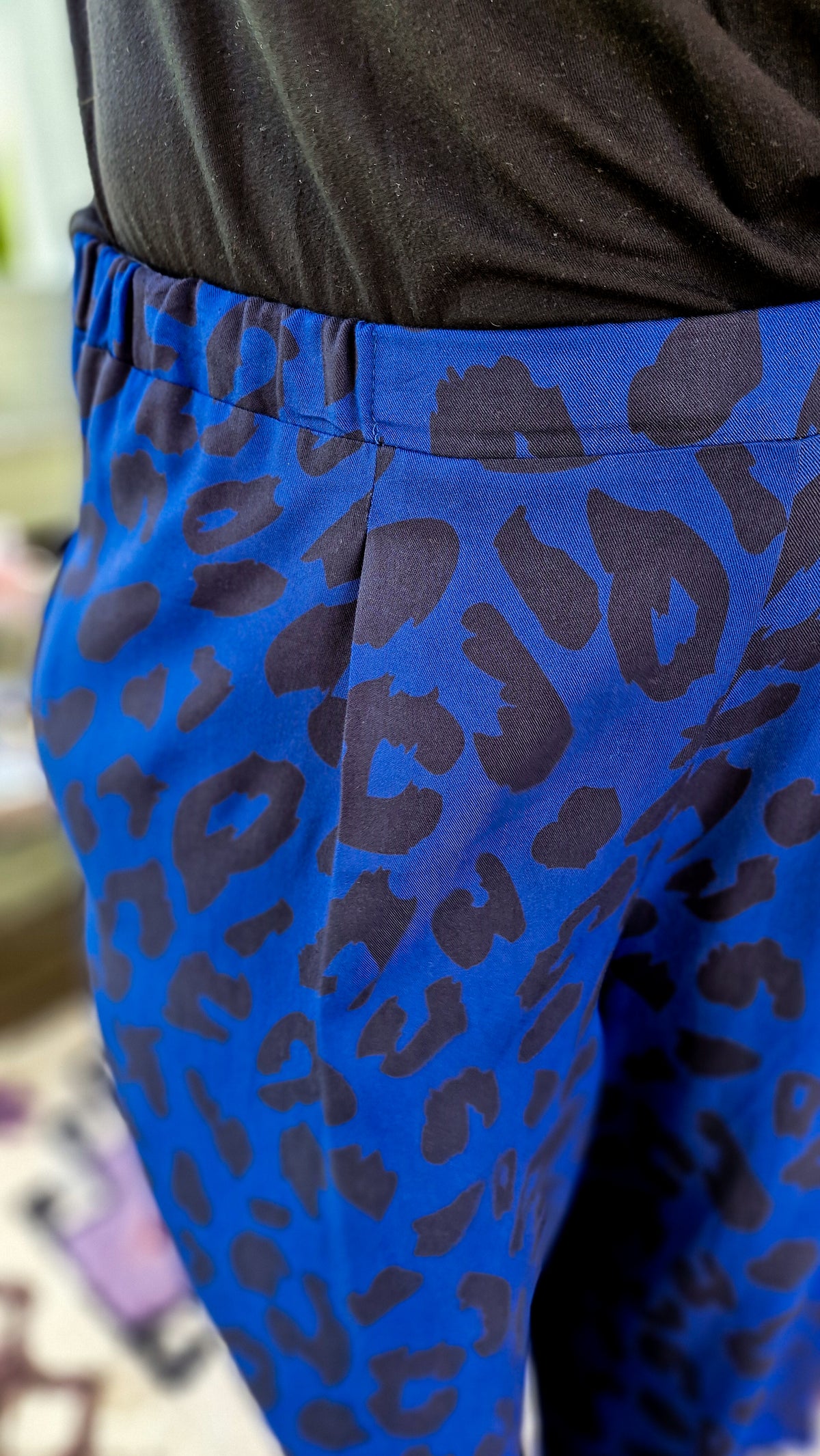 Studio du. Culotte gemusterte Viskose Damen urban-leo-knallblau