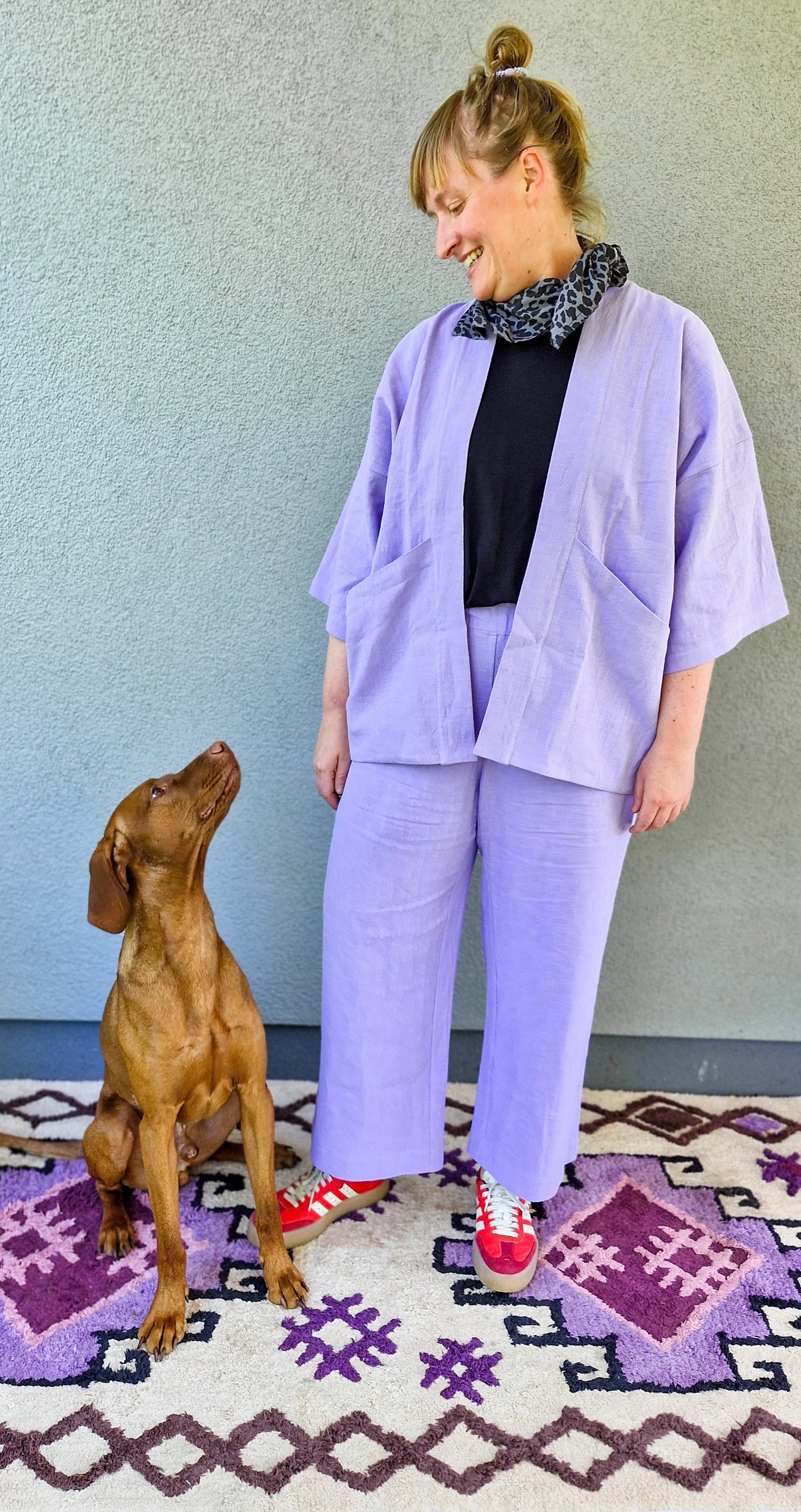 Stduio du. Kimono washed Leinen 'silver'