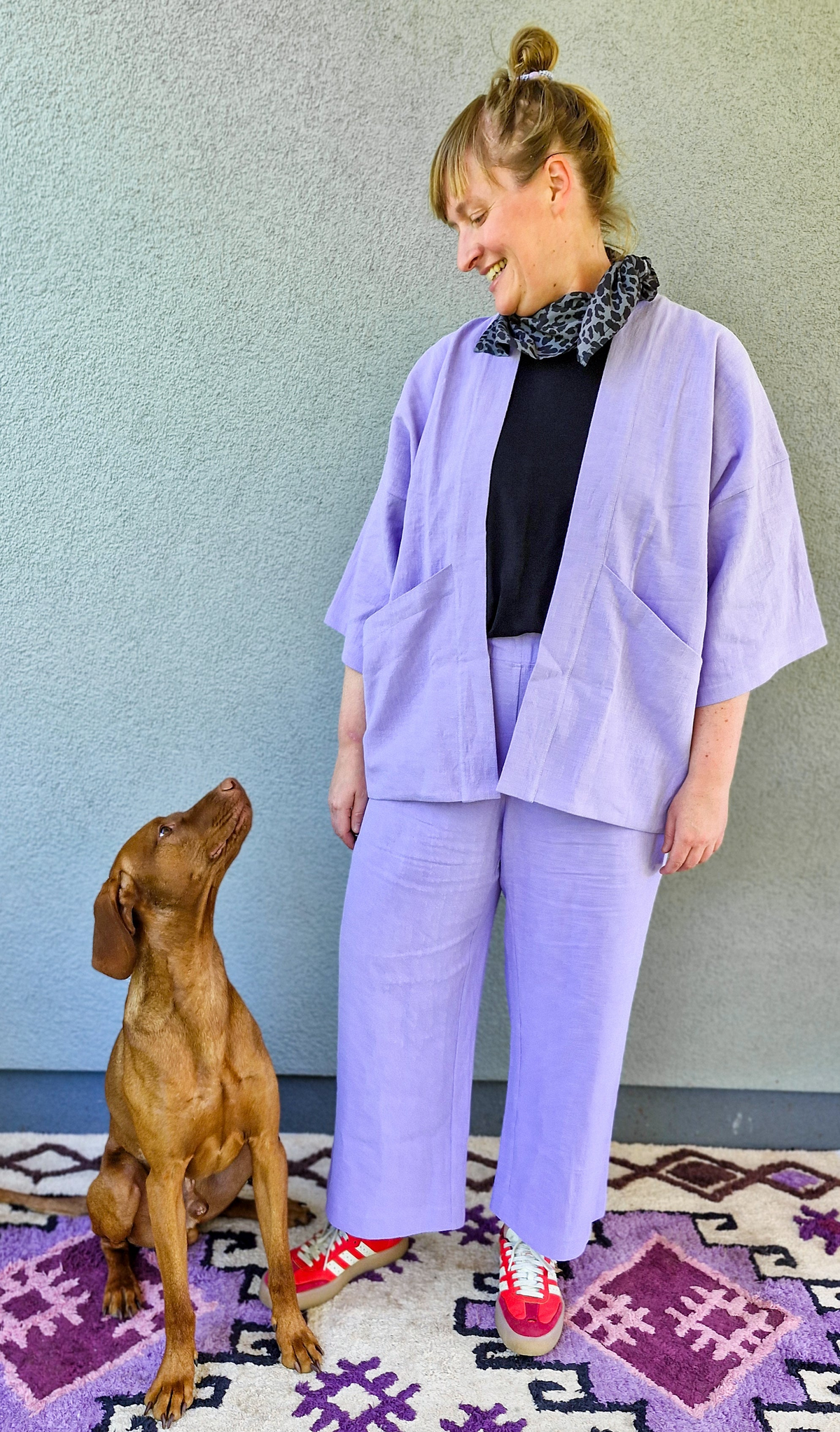 Studio du. Kimono washed Leinen 'flieder'