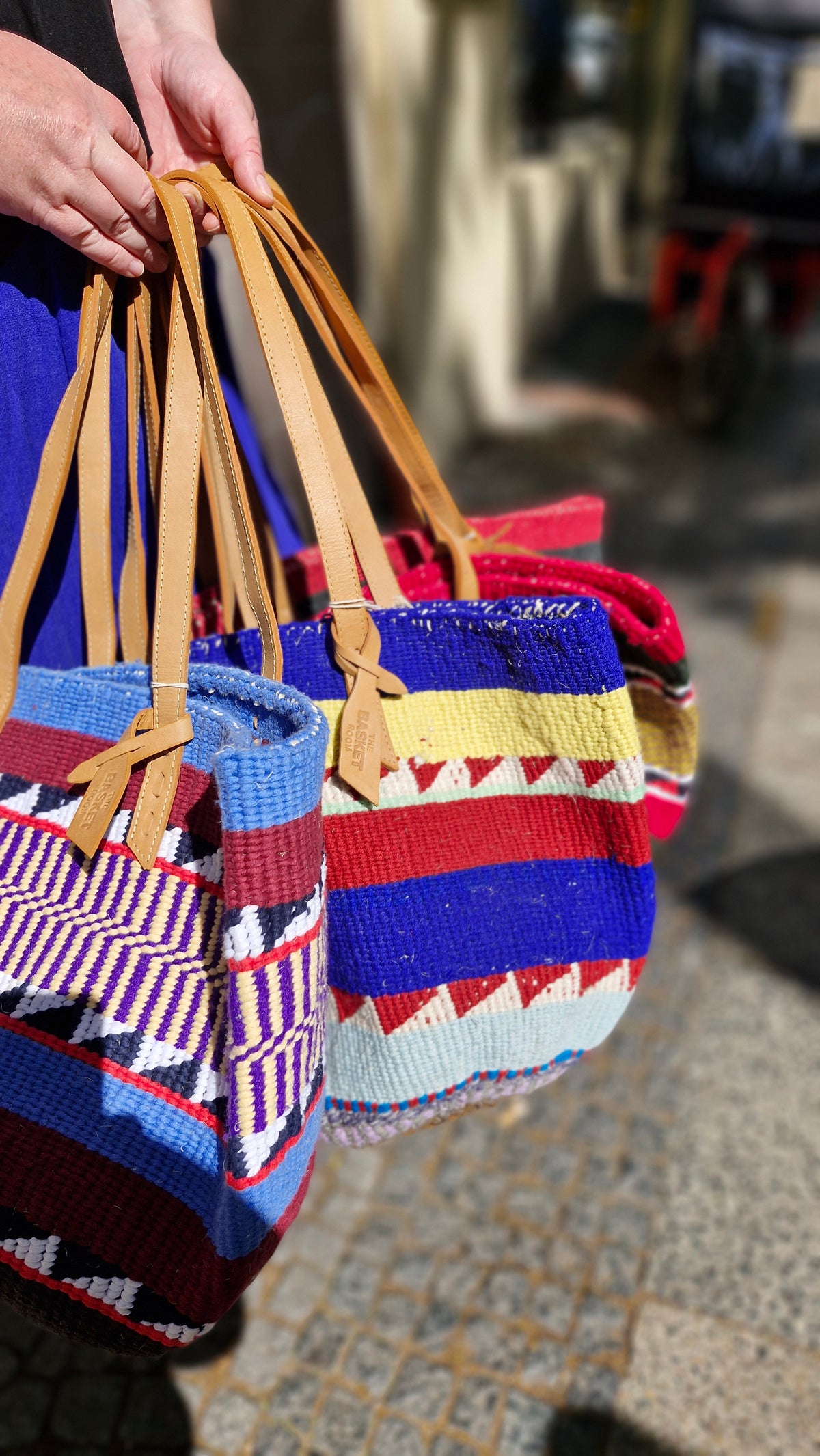 The Basket Room 'Nifty Knit' Tragetasche -unterschiedliche Farben-