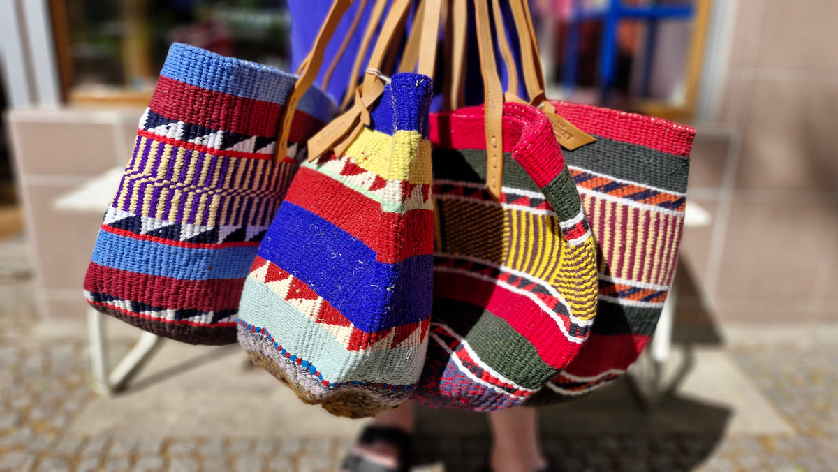 The Basket Room 'Nifty Knit' Tragetasche -unterschiedliche Farben-