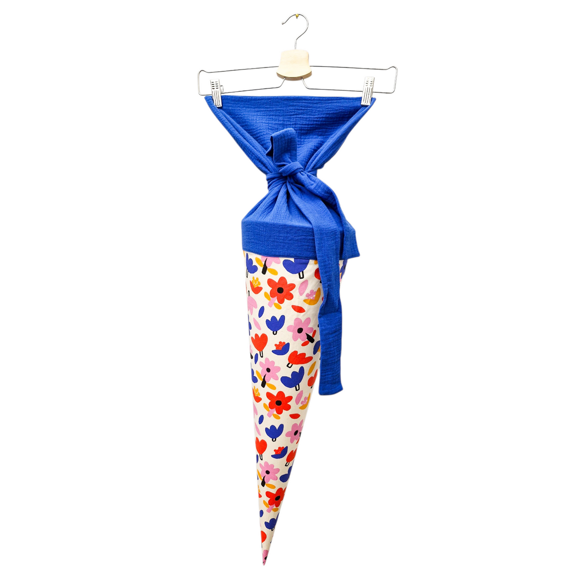 Studio du. Schultüte ' Blumen/Royalblau'
