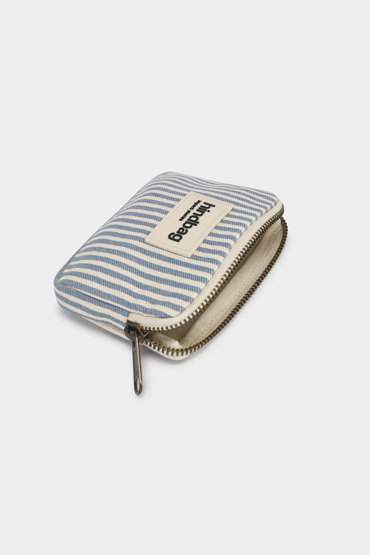Hindbag "Lili" Portemonnaie blau gestreift