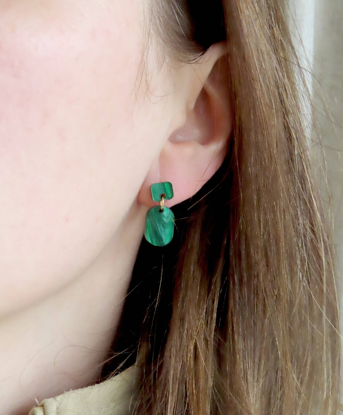 niemalsmehrohne Green Creamy Mini Ohrhänger