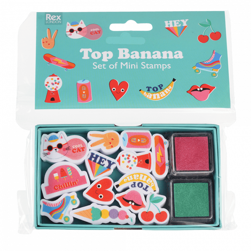 Mini-Set mit Stempeln 'Top Banana' Rex London