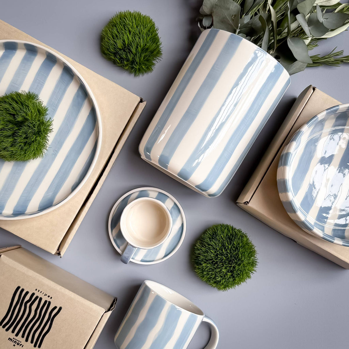 Magazin Minori Becher Stripes - morning azzurro