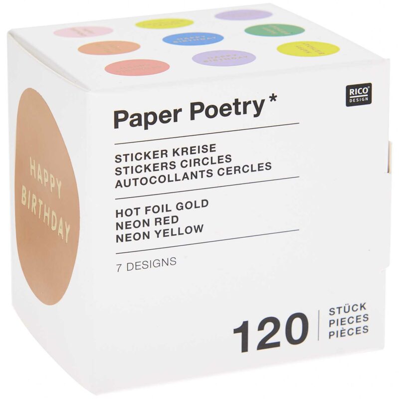 PAPER POETRY Sticker 'Happy Birthday Kreise'