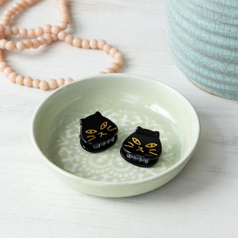 Schwarze Katzen Haarklammern 2'er Set
