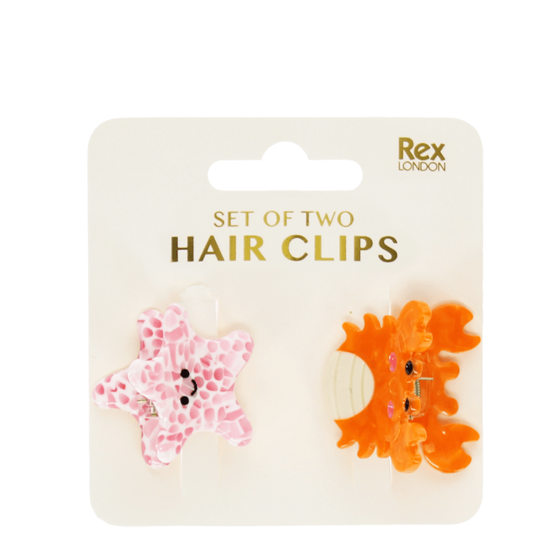 Sea creatures hair claw clips 2'er Set