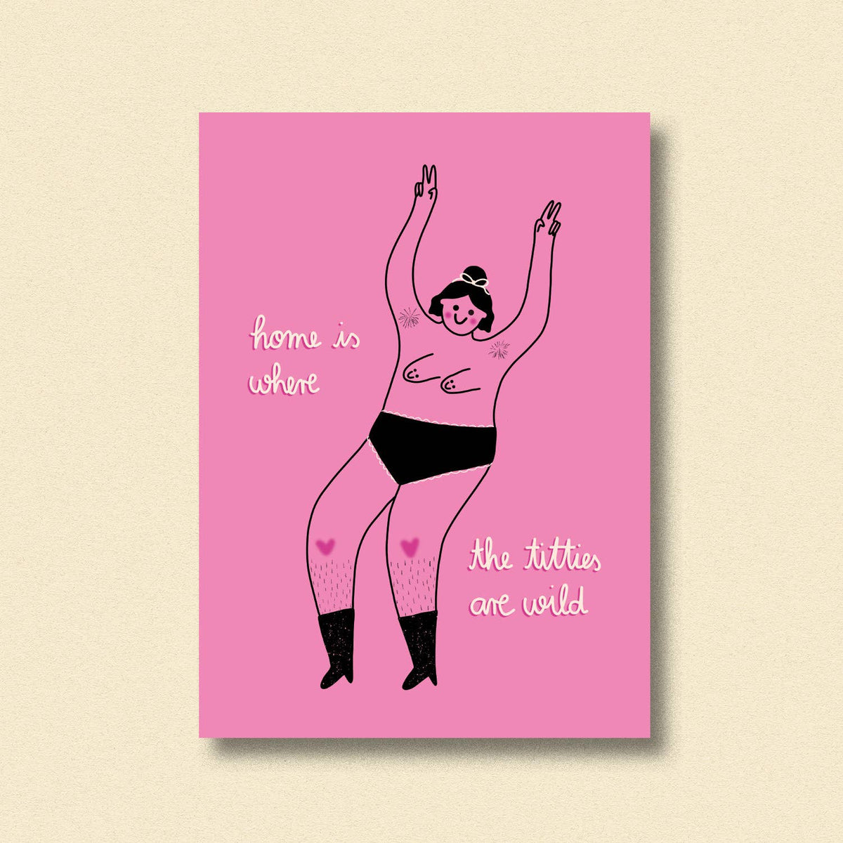 Jenne Grassmann Postkarte "Wild Titties"