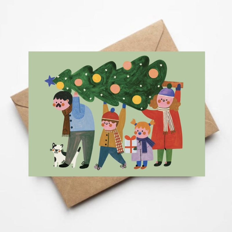 Daria Solak Klappkarte 'Christmas Family'