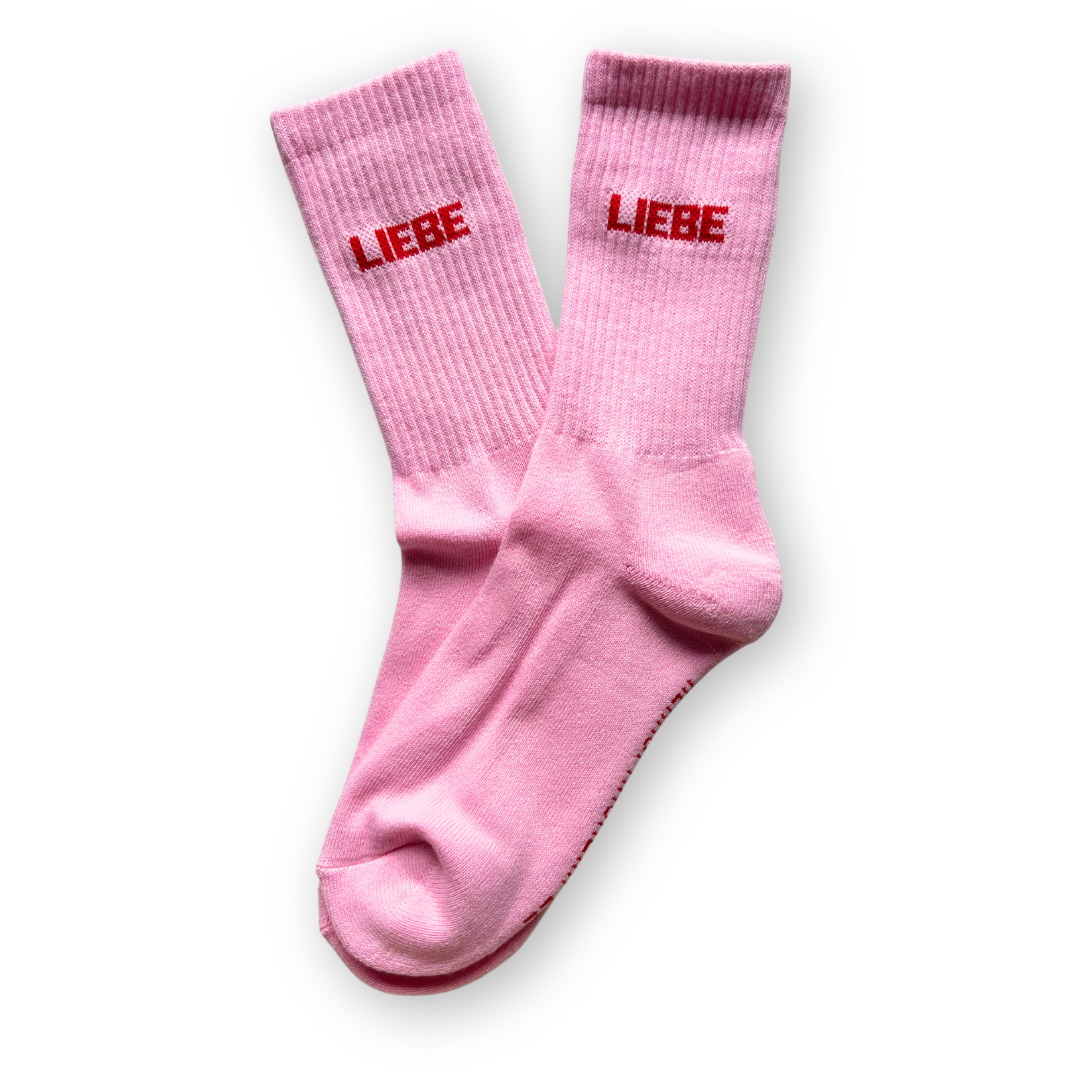 HerrundFrauHempel SOCKEN - LIEBE rosa - rot