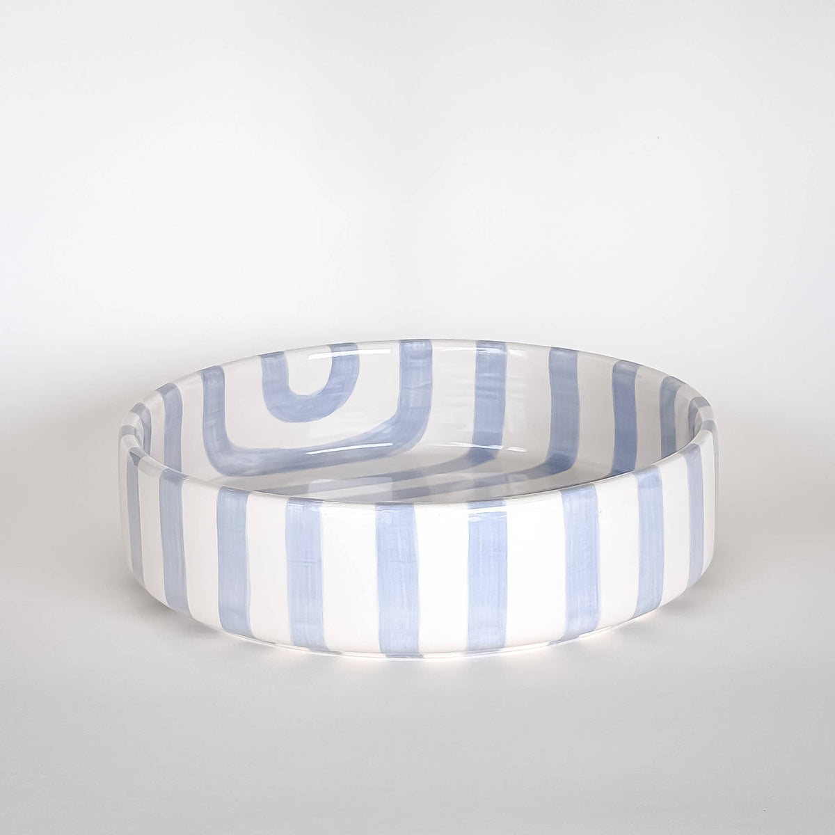Magazin Minori Schale gross Stripes - morning azzurro
