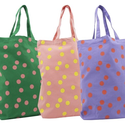 Shopper gepunktet 'jangle purple + squash'