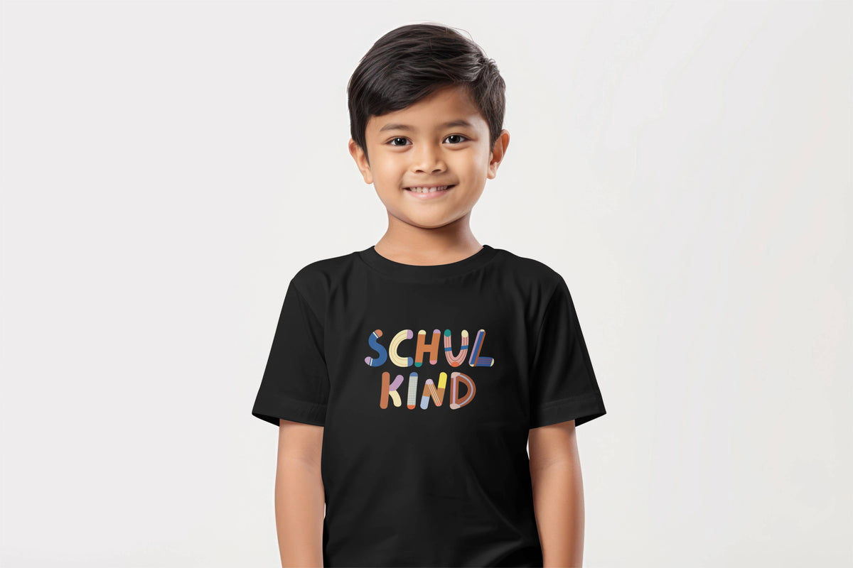 Modern Kids Art - Bügelbild "Schulkind" Buntes ABC
