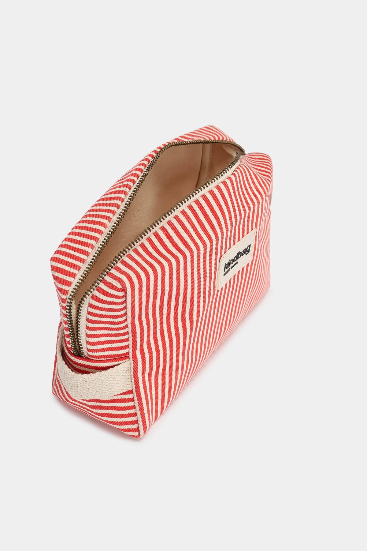 Hindbag Kulturtasche "Leon" rot gestreift