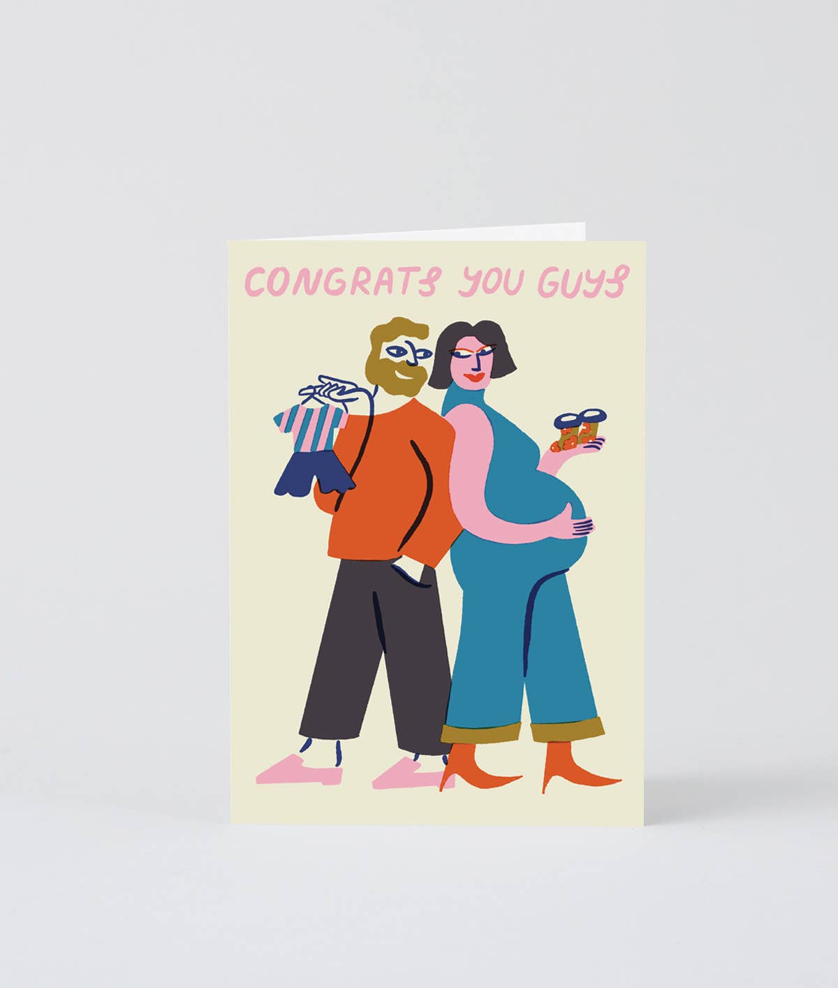 Wrap Grußkarte „Congrats You Guys“