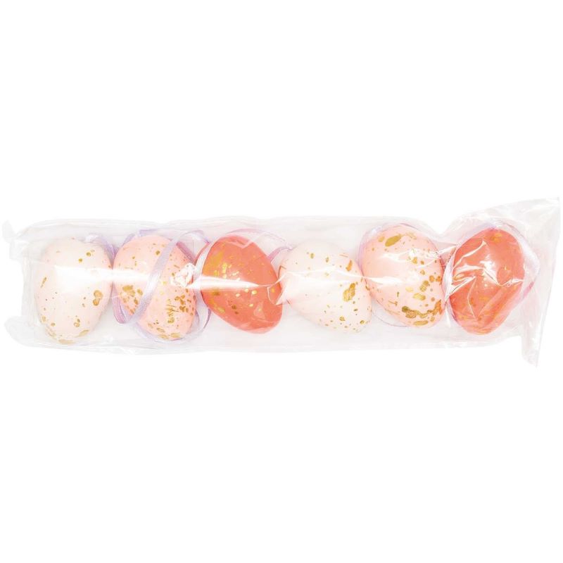 Eier zum Hängen 'Rosa-Gold Mix' (6 Stück)
