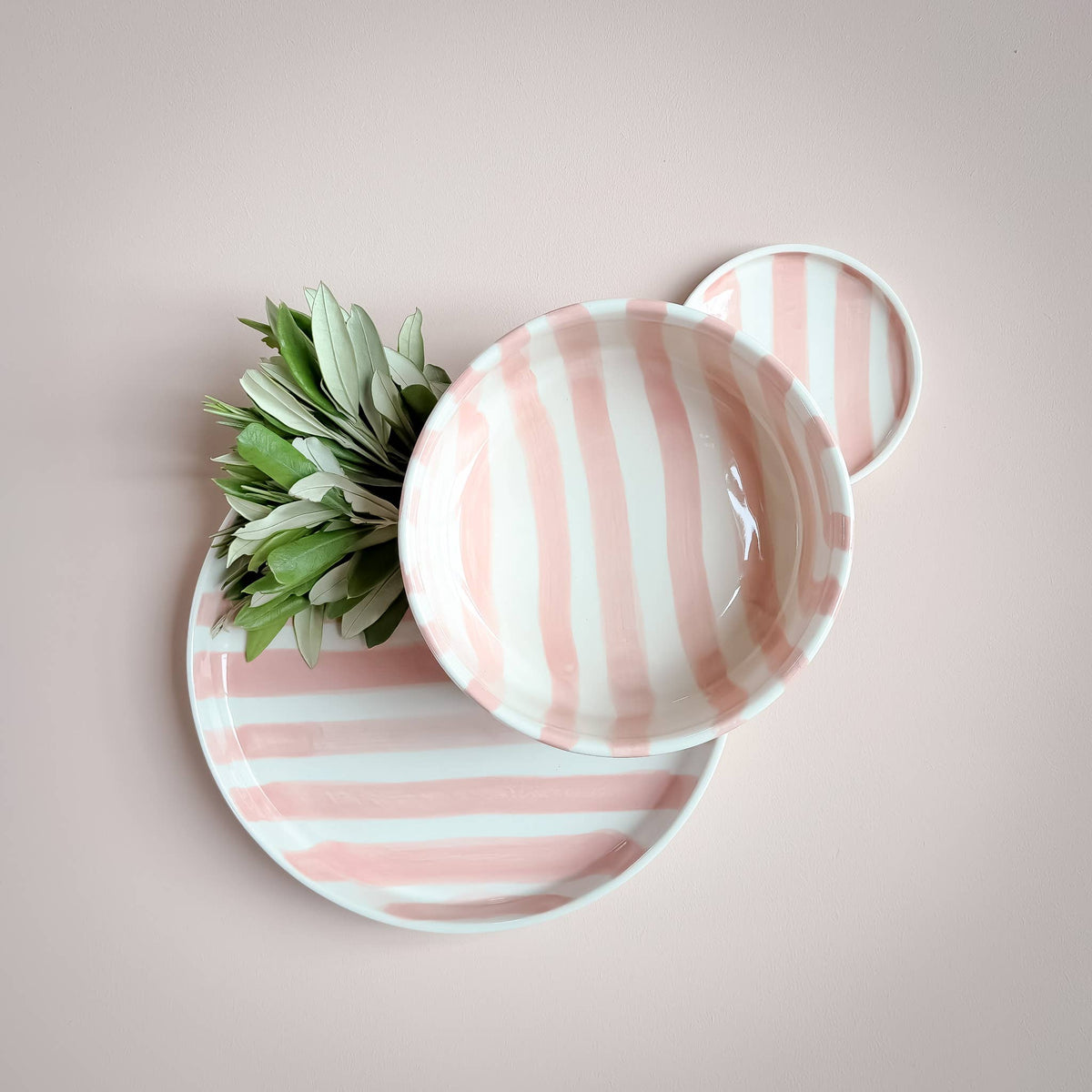 Magazin Minori Teller Stripes - incanto rose