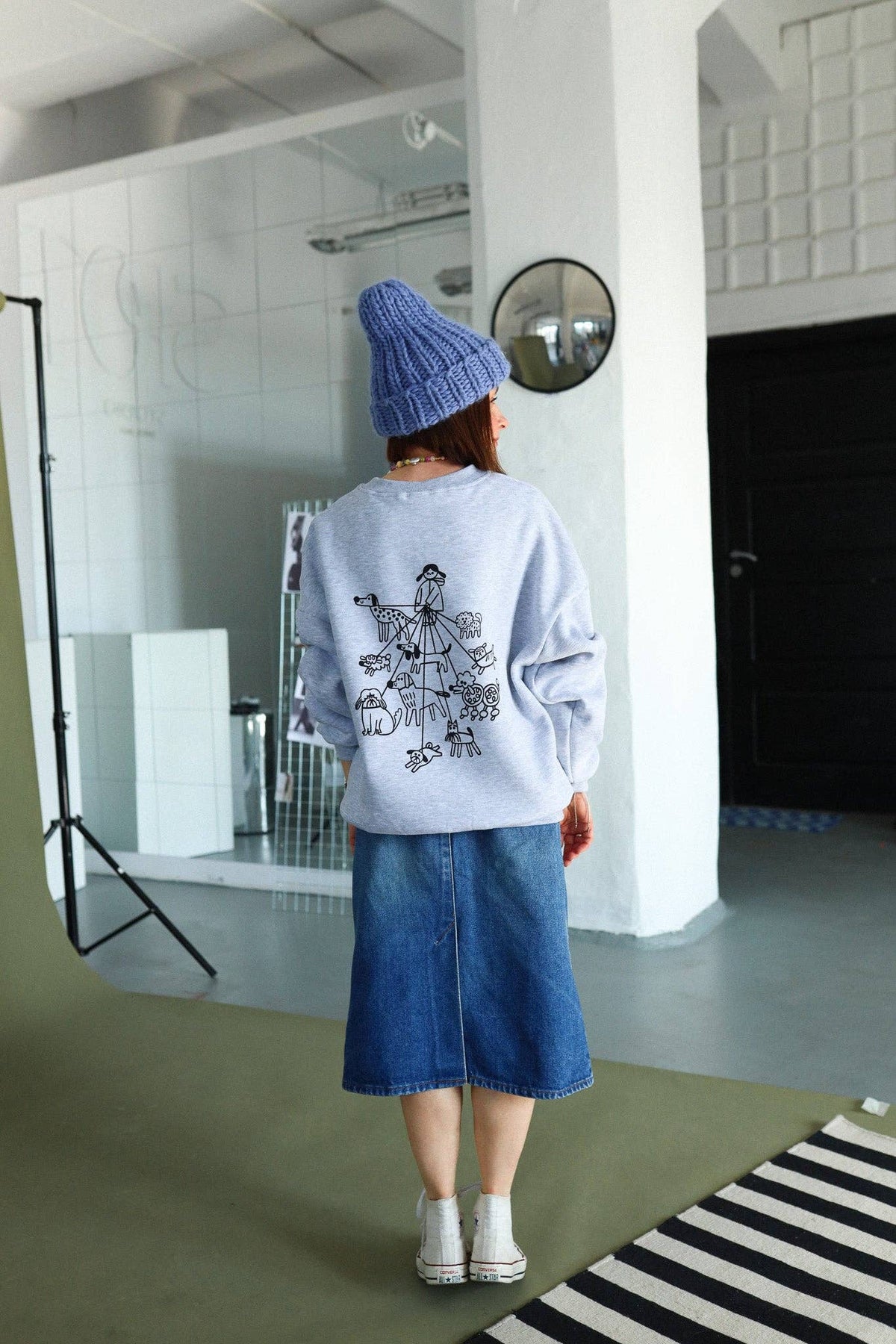 Dont grow up DOG LOVER - SWEATSHIRT - GRAU MELIERT