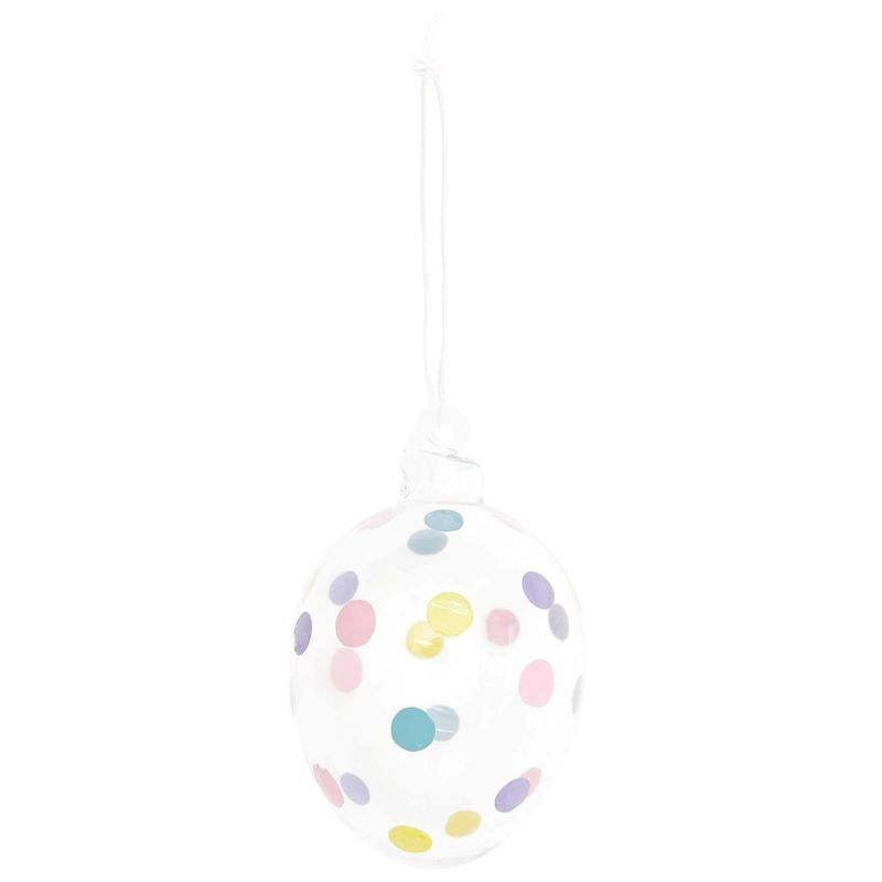 Rico Design Glas Ei 'Punkte' (Ø 6cm)