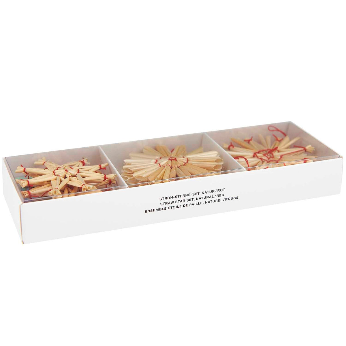 Strohstern-Set 6x6cm 9teilig RicoDesign