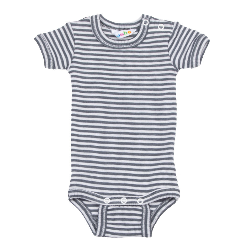 Kurzarm Body Wolle Seide Joha SS25 türkis, pink ,grau