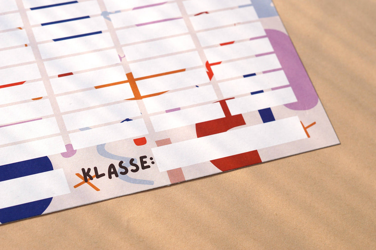 Modern Kids Art - Stundenplan "Kunterbunt"