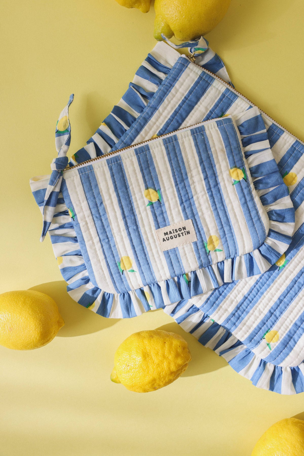 Maison Augustin - Kleine Pochette Lemonblau