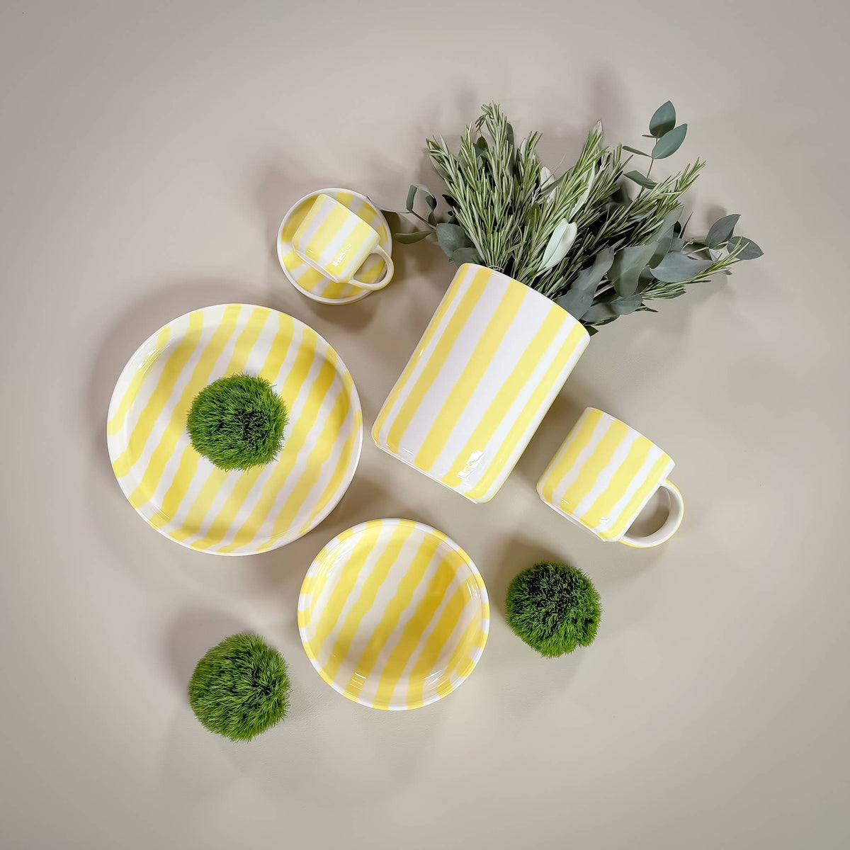 Magazin Minori Teller Stripes - spiaggia yellow