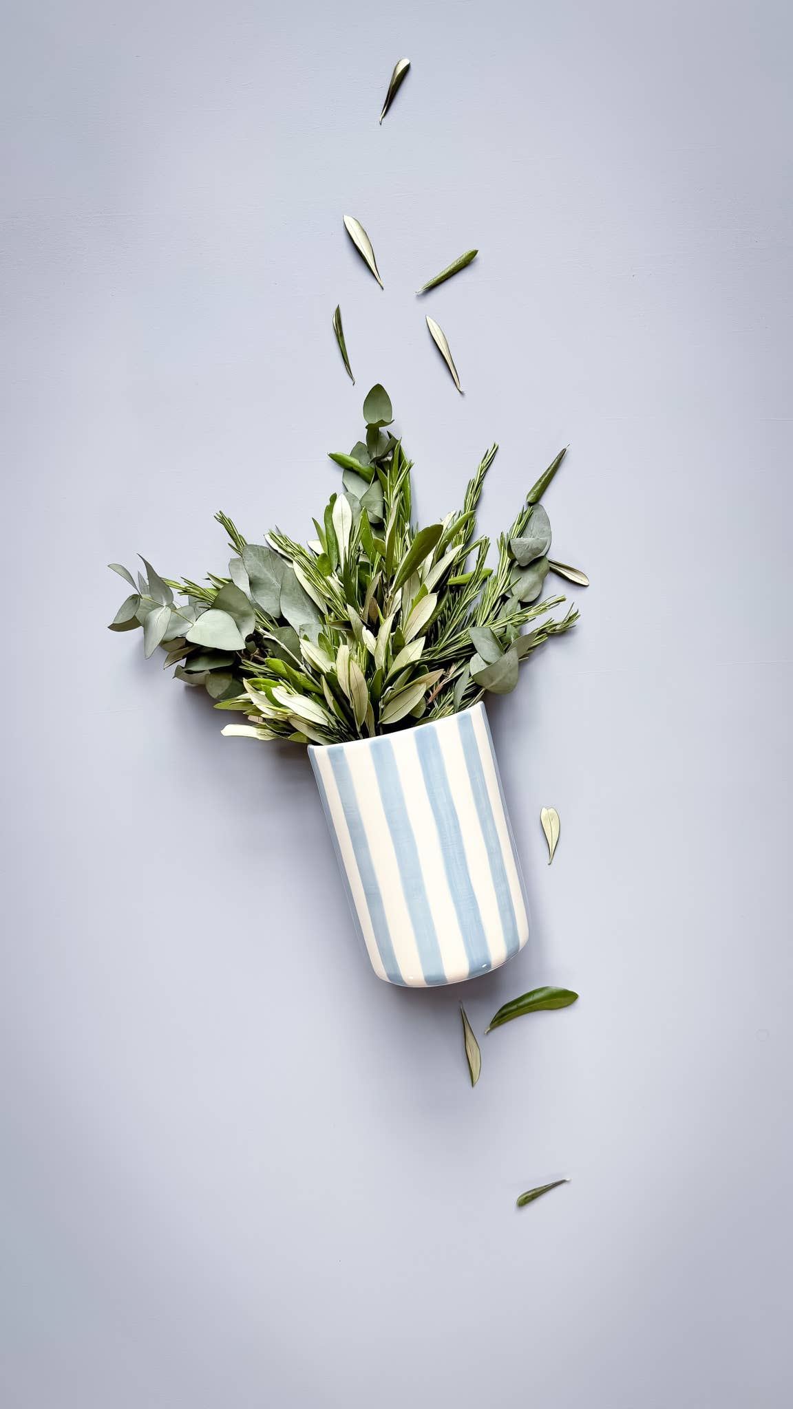 Magazin Minori Vase Stripes - morning azzurro