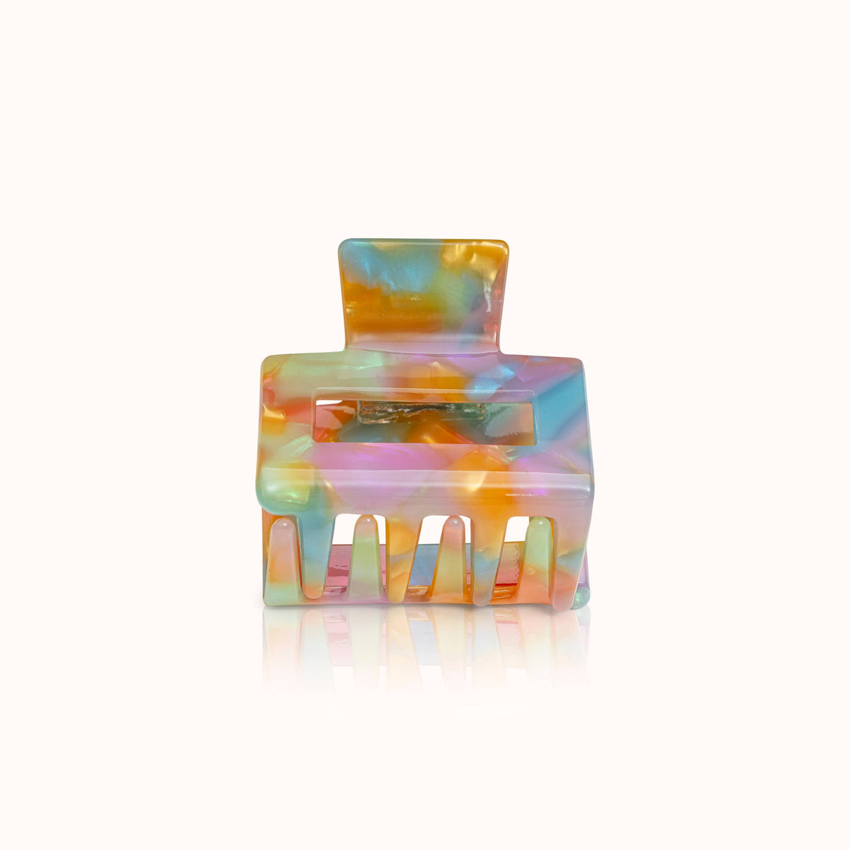 Haarspange Quadrat Regenbogen by Vivi.