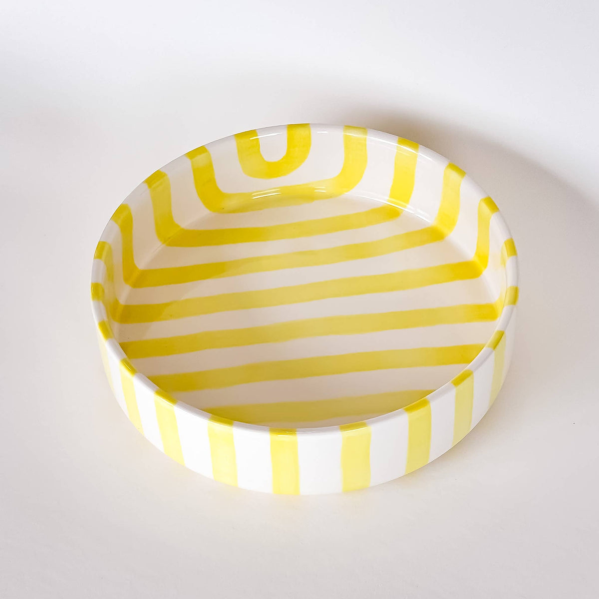 Magazin Minori Schale gross Stripes - spiaggia yellow
