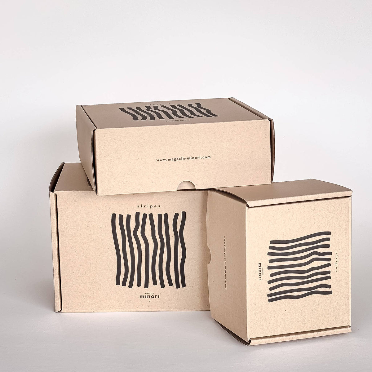 Magazin Minori Vase Stripes - tramonto red