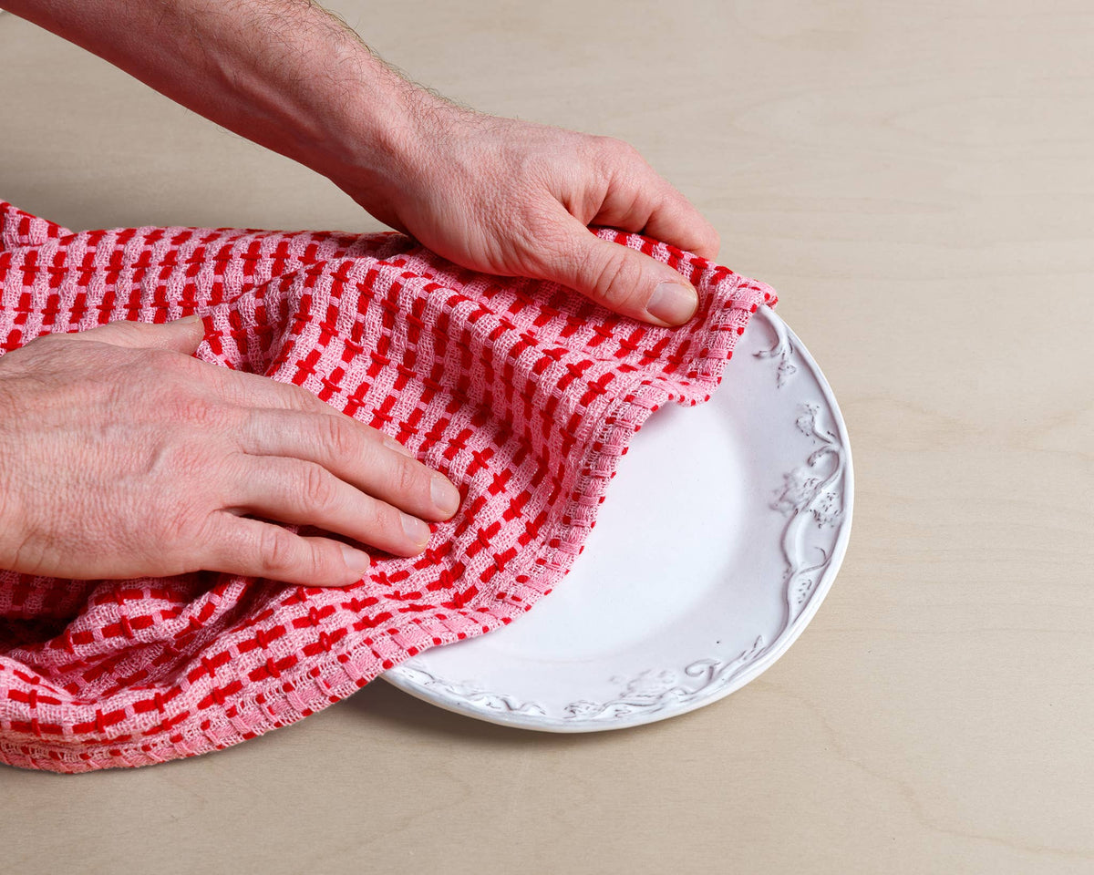 Sophie Home 'Geschirrtuch 2er-Pack aus recycelten Materialien: Rosa'