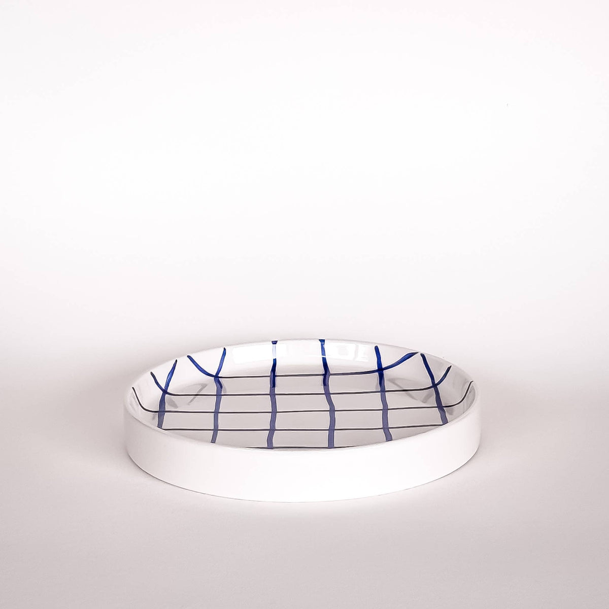 Magazin Minori Teller klein Grid - mare blue