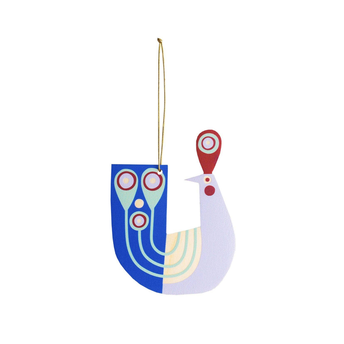 Pfau – Weihnachtsbaumdekoration, Holzornament
