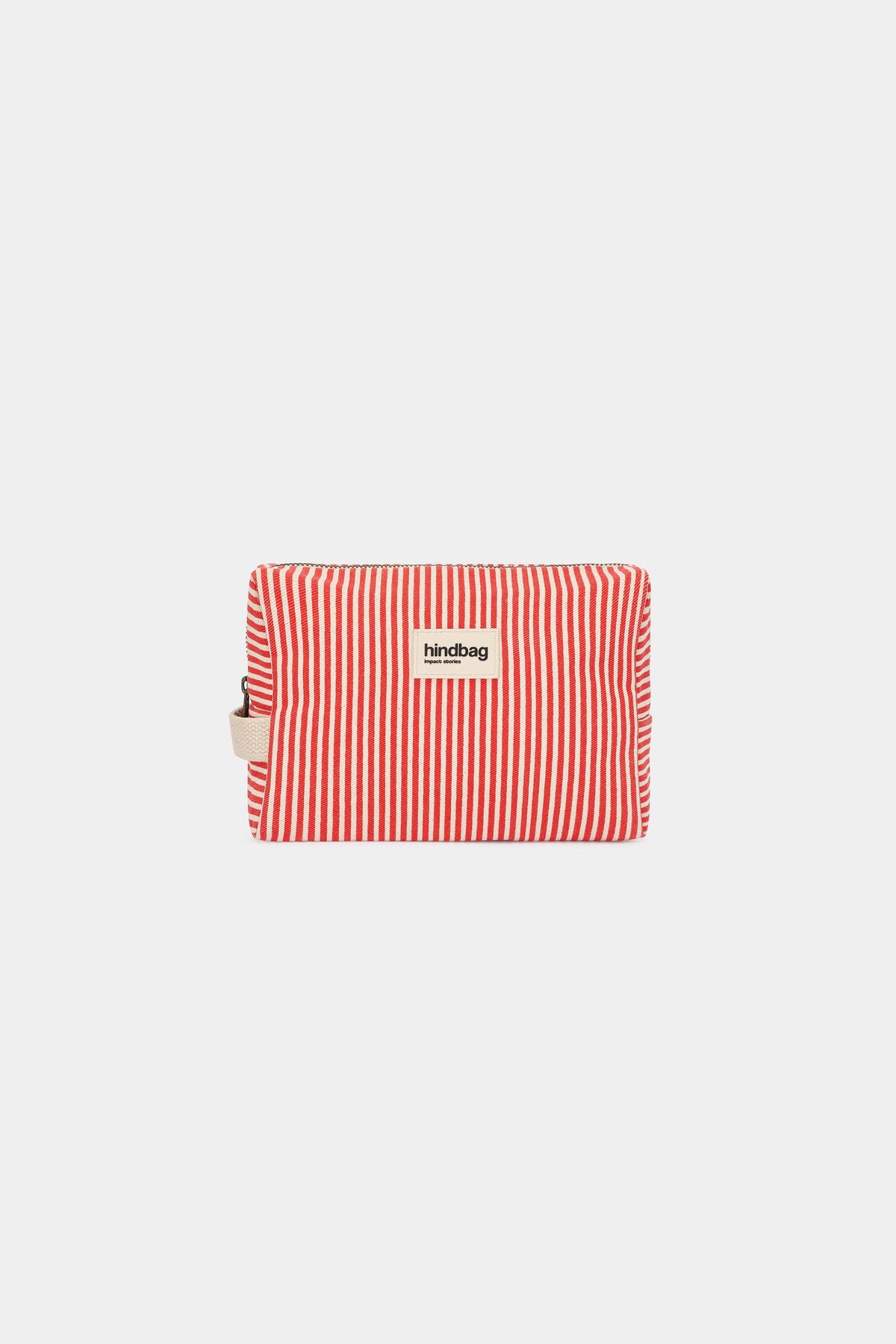 Hindbag Kulturtasche "Leon" rot gestreift