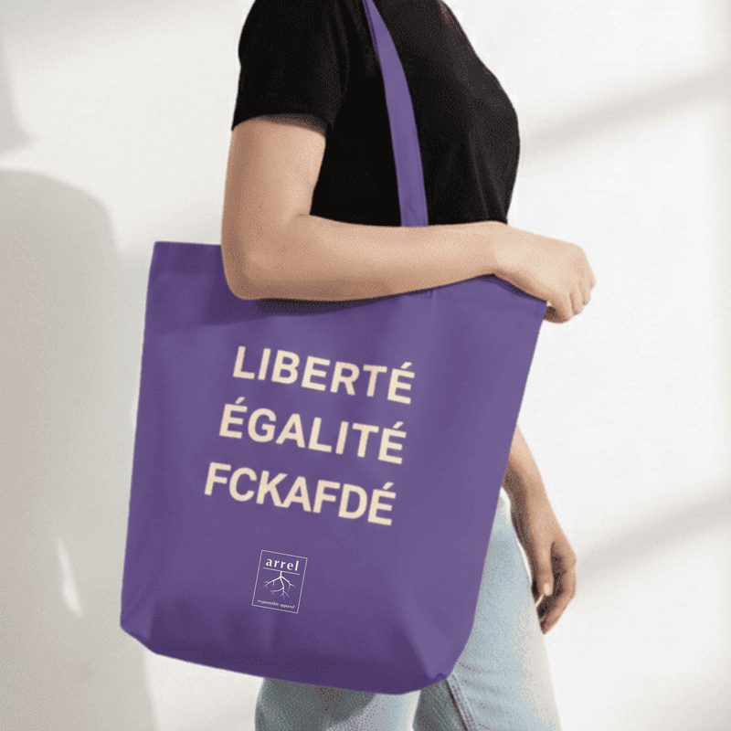 arrel FCKAFDÉ Premium Tote Bag - Purple & Cream