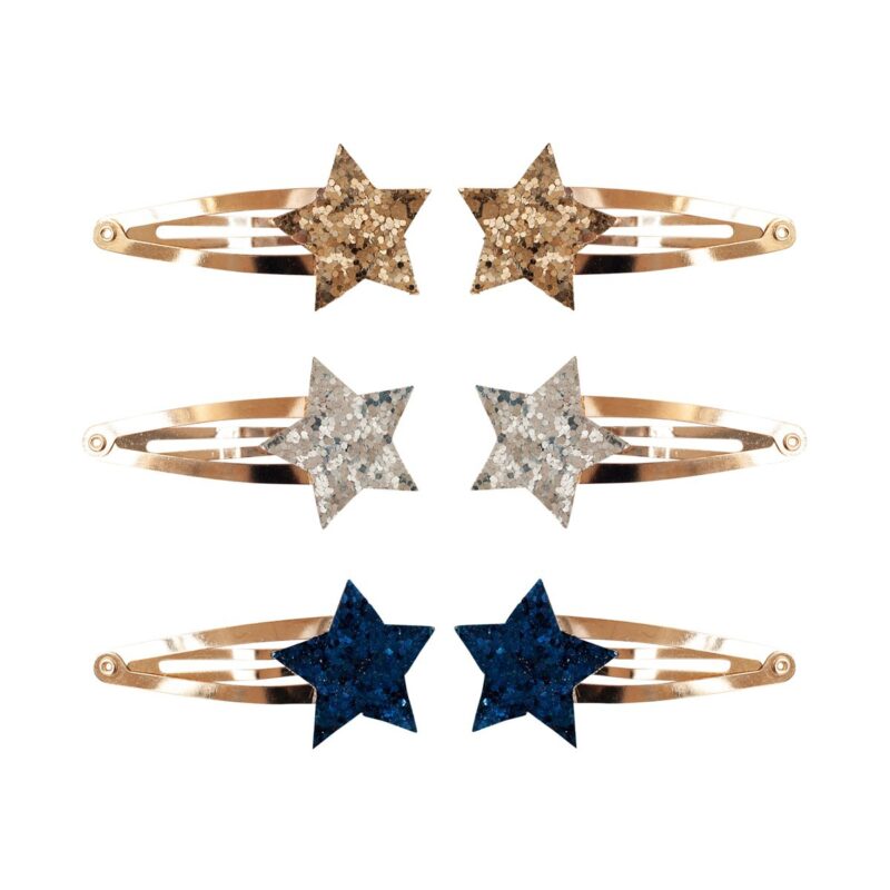 Global Affairs Haarclips 'Glitzer-Sterne'