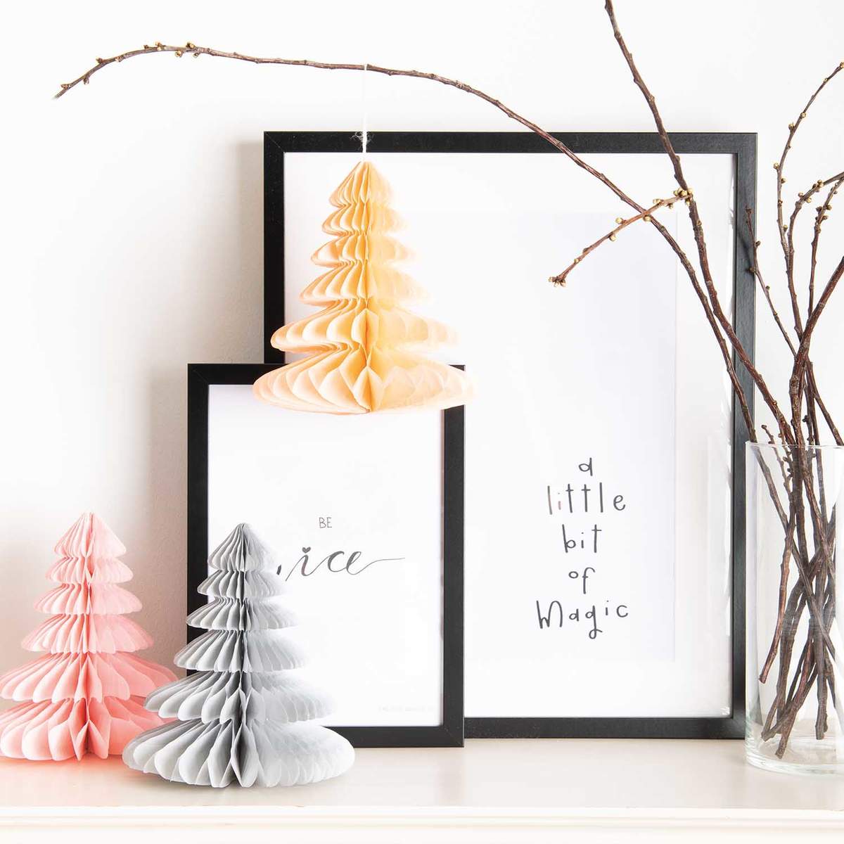 Wabenpapier Tannenbaum 'pastell'